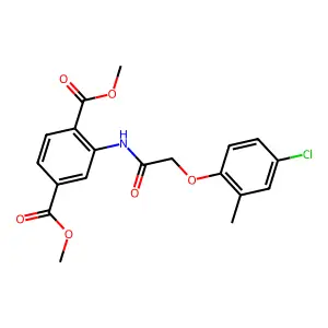 Dimethyl 2-{[(4-chloro-2-methylphenoxy)acetyl]amino}terephthalate structure