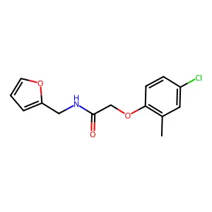 2-(4-chloro-2-methylphenoxy)-N-(furan-2-ylmethyl)acetamide structure
