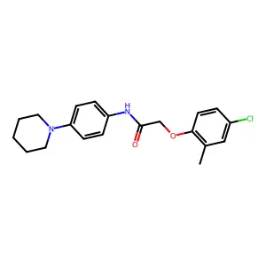 2-(4-chloro-2-methylphenoxy)-N-(4-piperidylphenyl)acetamide structure