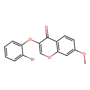 3-(2-bromophenoxy)-7-methoxy-4H-chromen-4-one structure