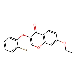 3-(2-bromophenoxy)-7-ethoxy-4H-chromen-4-one structure