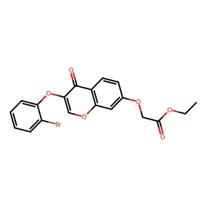 ethyl 2-{[3-(2-bromophenoxy)-4-oxo-4H-chromen-7-yl]oxy}acetate structure