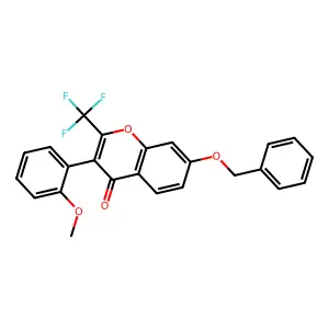 7-(benzyloxy)-3-(2-methoxyphenyl)-2-(trifluoromethyl)-4H-chromen-4-one structure