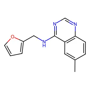 N-(呋喃-2-基甲基)-6-甲基喹唑啉-4-胺 structure
