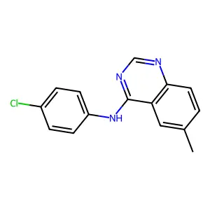 N-(4-chlorophenyl)-6-methylquinazolin-4-amine structure