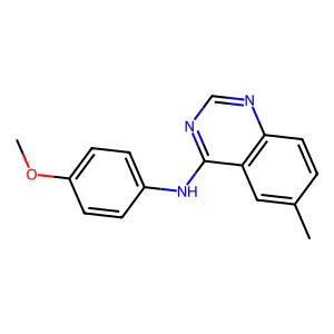 N-(4-甲氧基苯基)-6-甲基喹唑啉-4-胺 structure