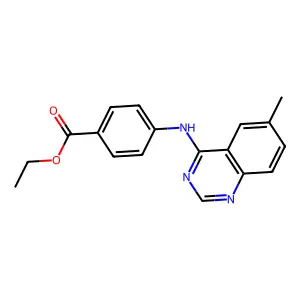 Ethyl 4-[(6-methylquinazolin-4-yl)amino]benzoate structure