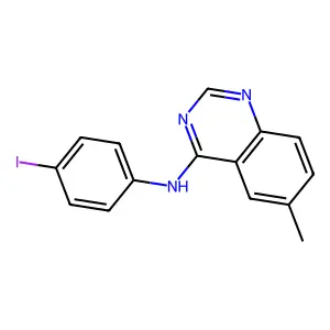 N-(4-iodophenyl)-6-methylquinazolin-4-amine structure