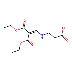 3-[(3-Ethoxy-2-ethoxycarbonyl-3-oxoprop-1-enyl)amino]propanoic acid structure