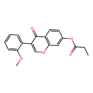 3-(2-methoxyphenyl)-4-oxo-4H-chromen-7-yl propanoate structure