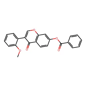 3-(2-methoxyphenyl)-4-oxo-4H-chromen-7-yl benzoate structure