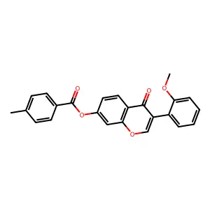 3-(2-methoxyphenyl)-4-oxo-4H-chromen-7-yl 4-methylbenzoate structure