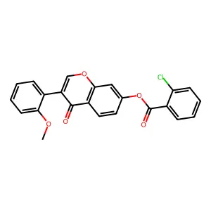 3-(2-methoxyphenyl)-4-oxo-4H-chromen-7-yl 2-chlorobenzoate structure