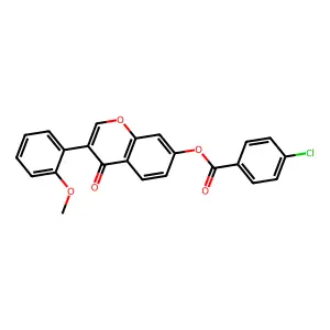3-(2-methoxyphenyl)-4-oxo-4H-chromen-7-yl 4-chlorobenzoate structure
