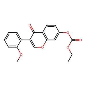 Ethyl [3-(2-methoxyphenyl)-4-oxochromen-7-yl] carbonate structure