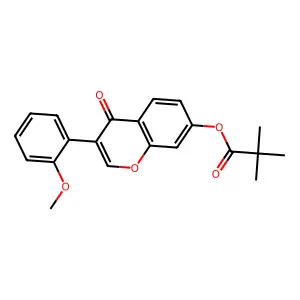 3-(2-methoxyphenyl)-4-oxo-4H-chromen-7-yl 2,2-dimethylpropanoate structure