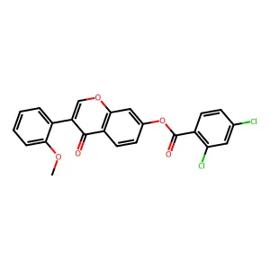 3-(2-methoxyphenyl)-4-oxo-4H-chromen-7-yl 2,4-dichlorobenzoate structure
