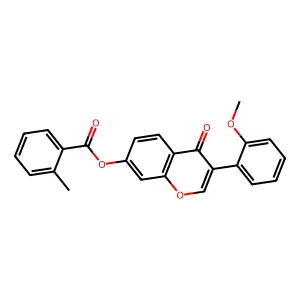 3-(2-methoxyphenyl)-4-oxo-4H-chromen-7-yl 2-methylbenzoate structure