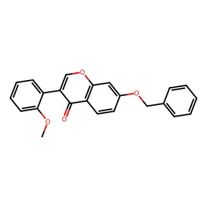 7-(benzyloxy)-3-(2-methoxyphenyl)-4H-chromen-4-one structure