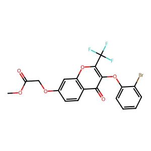 Methyl 2-[3-(2-bromophenoxy)-4-oxo-2-(trifluoromethyl)chromen-7-yl]oxyacetate structure