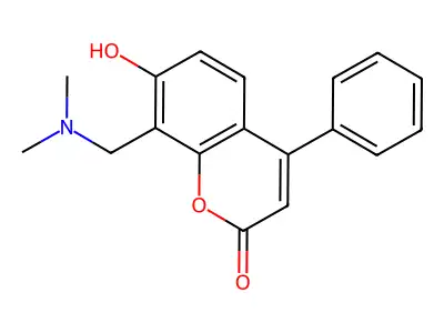 8-[(dimethylamino)methyl]-7-hydroxy-4-phenyl-2H-chromen-2-one structure