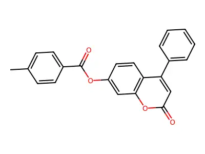 (2-Oxo-4-phenylchromen-7-yl) 4-methylbenzoate structure