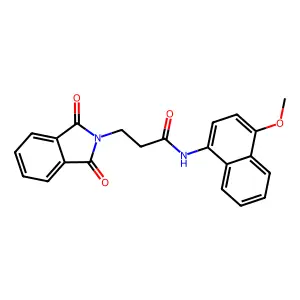 3-(1,3-dioxo-1,3-dihydro-2H-isoindol-2-yl)-N-(4-methoxynaphthalen-1-yl)propanamide structure