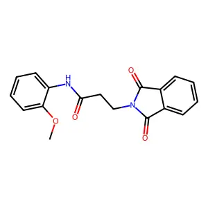 3-(1,3-dioxo-1,3-dihydro-2H-isoindol-2-yl)-N-(2-methoxyphenyl)propanamide structure