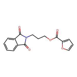 3-(1,3-Dioxoisoindolin-2-yl)propyl furan-2-carboxylate structure