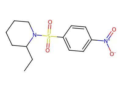 2-Ethyl-1-[(4-nitrophenyl)sulfonyl]piperidine structure