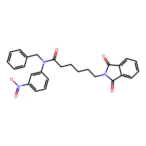 N-benzyl-6-(1,3-dioxo-1,3-dihydro-2H-isoindol-2-yl)-N-{3-nitrophenyl}hexanamide structure