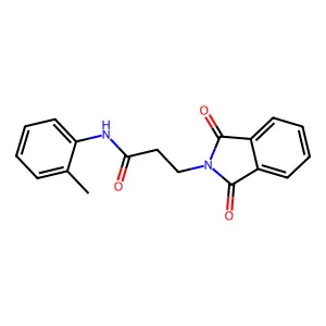 3-(1,3-Dioxo-1,3-dihydro-isoindol-2-yl)-N-o-tolyl-propionamide structure