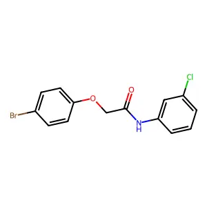 2-(4-bromophenoxy)-N-(3-chlorophenyl)acetamide structure