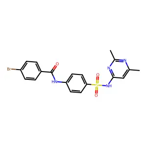 4-bromo-N-{4-[(2,6-dimethylpyrimidin-4-yl)sulfamoyl]phenyl}benzamide structure