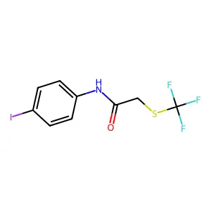 N-(4-iodophenyl)-2-[(trifluoromethyl)sulfanyl]acetamide structure