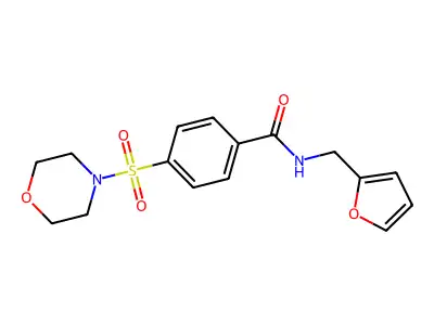 N-(furan-2-ylmethyl)-4-(morpholin-4-ylsulfonyl)benzamide structure