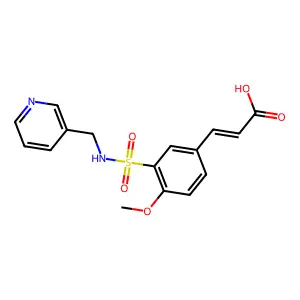 3-{4-Methoxy-3-[(pyridin-3-ylmethyl)-sulfamoyl]-phenyl}-acrylic acid structure