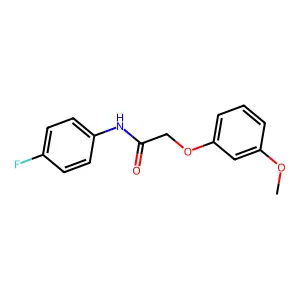 N-(4-fluorophenyl)-2-(3-methoxyphenoxy)acetamide structure