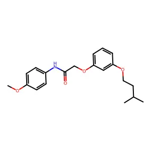 N-(4-methoxyphenyl)-2-[3-(3-methylbutoxy)phenoxy]acetamide structure