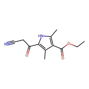 ethyl 5-(2-cyanoacetyl)-2,4-dimethyl-1H-pyrrole-3-carboxylate structure