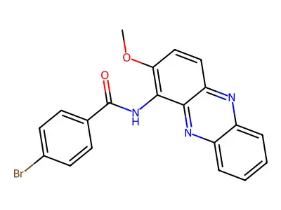 4-bromo-N-(2-methoxy-1-phenazinyl)benzamide structure