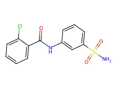 2-chloro-N-(3-sulfamoylphenyl)benzamide structure
