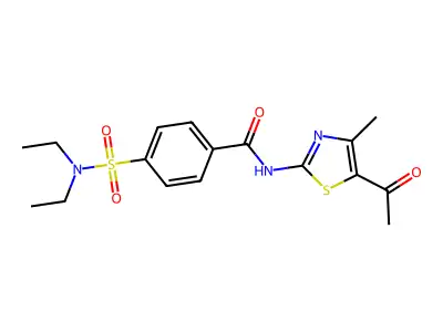 N-(5-acetyl-4-methyl-1,3-thiazol-2-yl)-4-(diethylsulfamoyl)benzamide structure