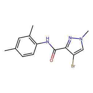 4-bromo-N-(2,4-dimethylphenyl)-1-methyl-1H-pyrazole-3-carboxamide structure