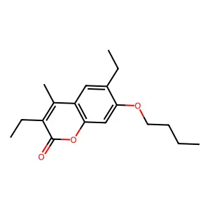 7-Butoxy-3,6-diethyl-4-methylchromen-2-one structure