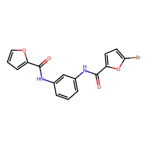 5-bromo-N-[3-(furan-2-carbonylamino)phenyl]furan-2-carboxamide structure