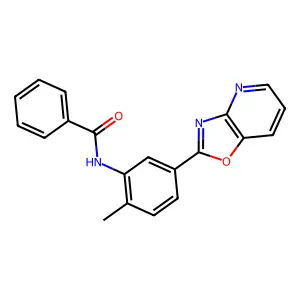 N-[2-methyl-5-([1,3]oxazolo[4,5-b]pyridin-2-yl)phenyl]benzamide structure