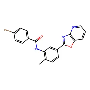 4-bromo-N-[2-methyl-5-([1,3]oxazolo[4,5-b]pyridin-2-yl)phenyl]benzamide structure