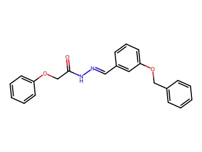 2-phenoxy-N-[(3-phenylmethoxyphenyl)methylideneamino]acetamide structure