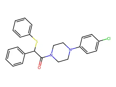 1-[4-(4-Chlorophenyl)piperazin-1-yl]-2-phenyl-2-phenylsulfanylethanone structure